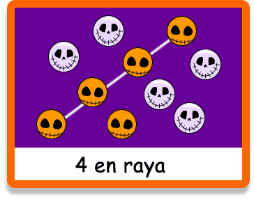 Juega al 4 en raya también en Halloween. Juego muy divertido.