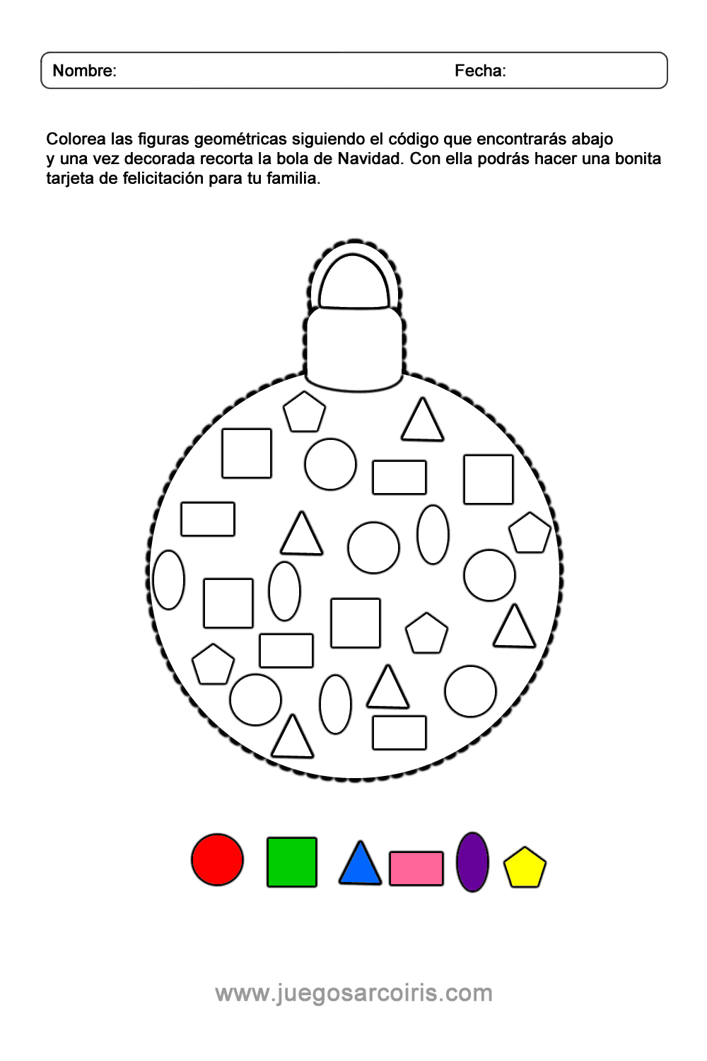 Actividad de Navidad Figuras Geométricas