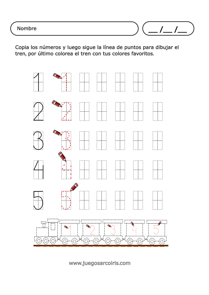 Caligrafia de numeros