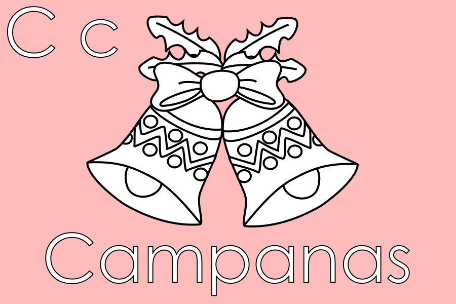 Colorear Campana de Navidad