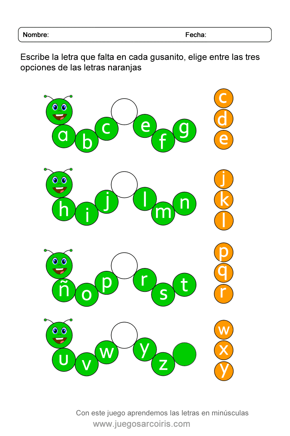 Las Letras Minúsculas