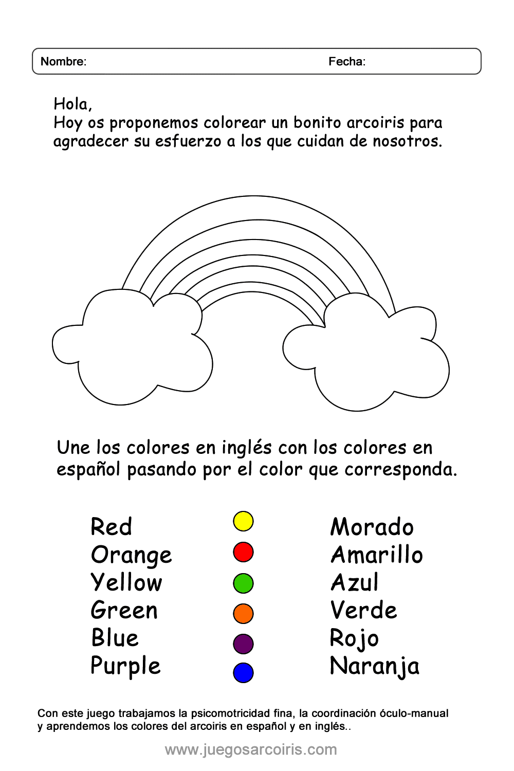 Arcoiris para colorear