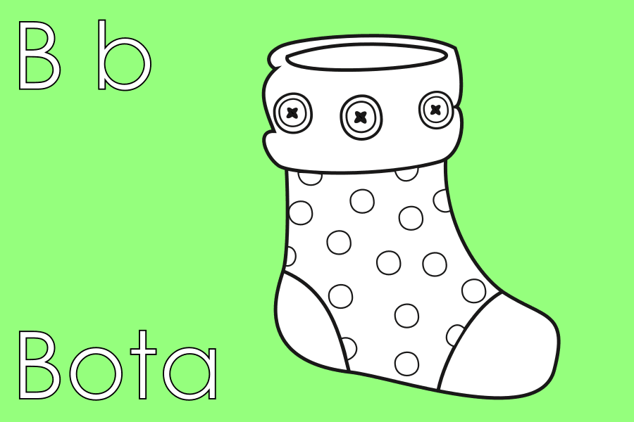 Colorea una Bota de Navidad