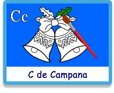 Colorear Campana de Navidad