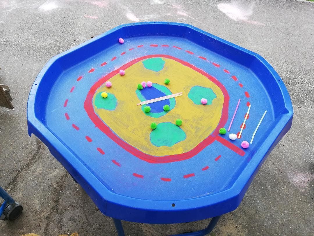 carrera de pompones para preescolares