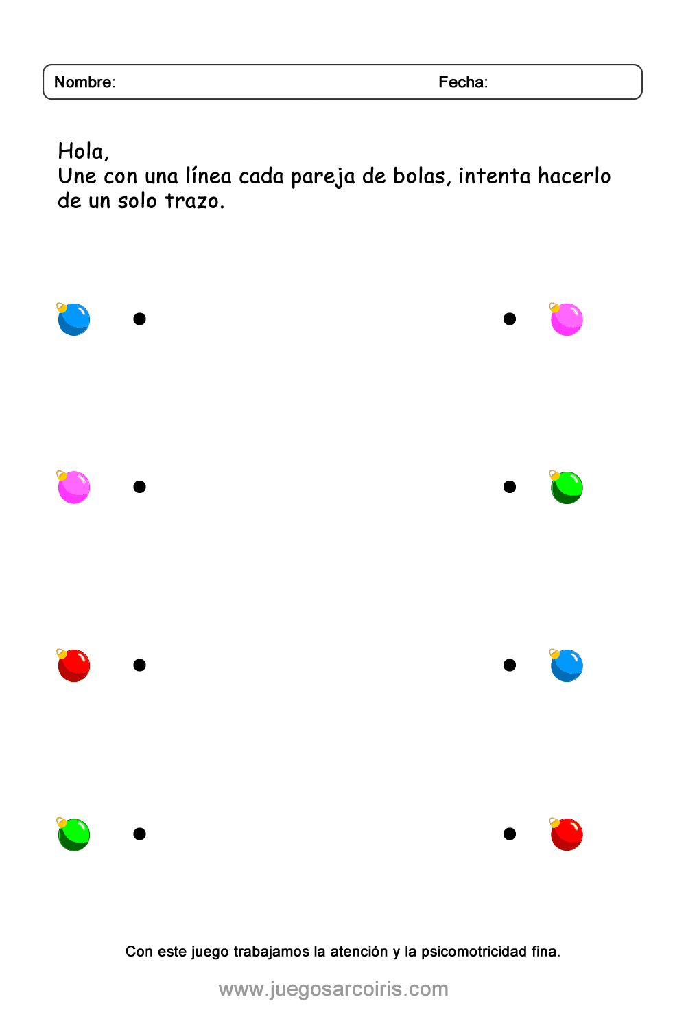 Empareja la bolas de Navidad